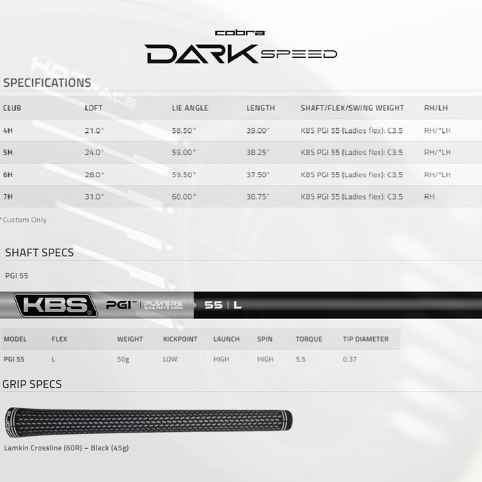 Cobra Cobra Darkspeed Dames Hybride Club 2024