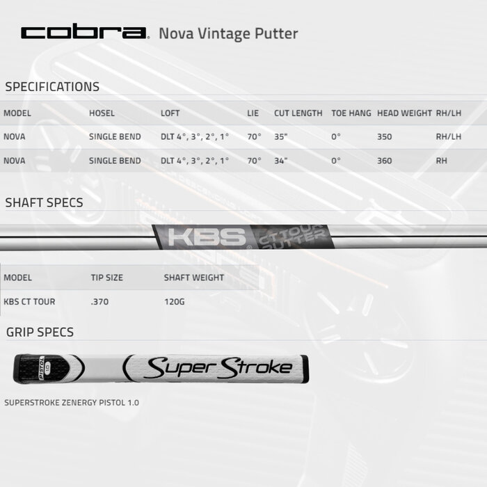 Cobra Cobra Vintage Nova Single Bend Putter