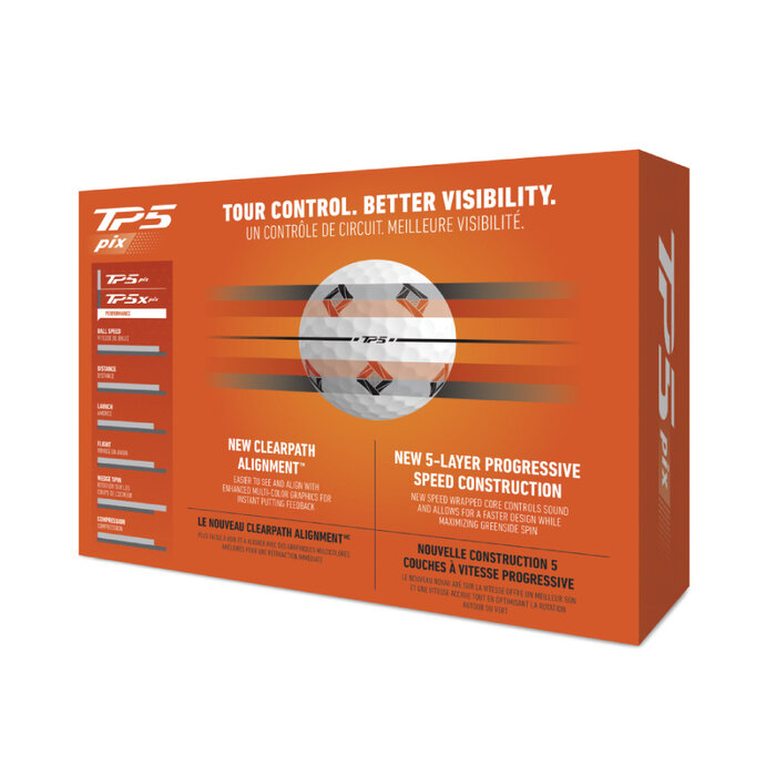 TaylorMade TaylorMade TP5 Pix Golf Balls 2024 - White - 12-Pack