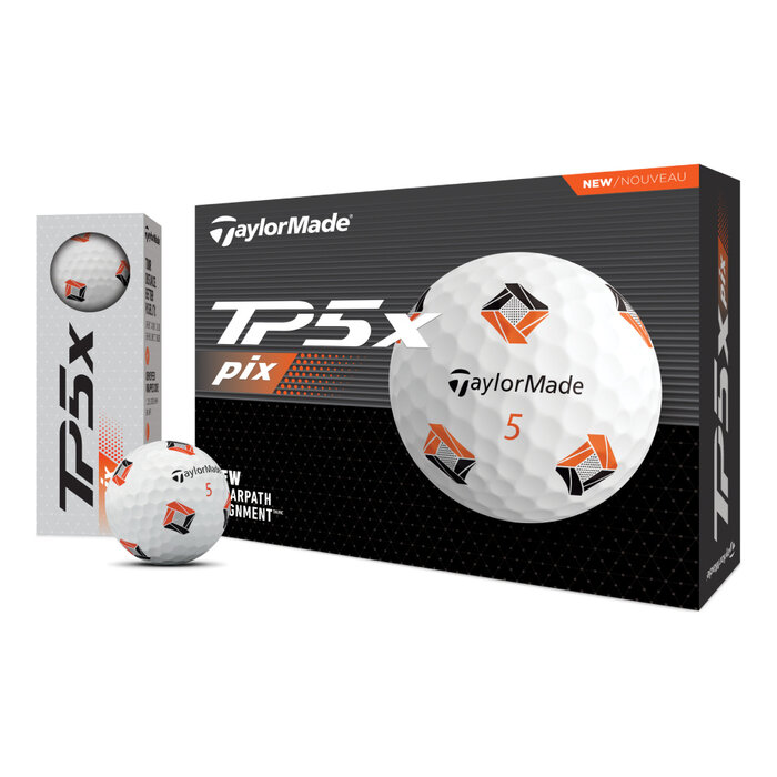 TaylorMade TaylorMade TP5x Pix Golf Balls 2024 - White - 12-Pack