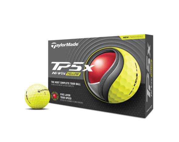 TaylorMade TaylorMade TP5x Golf Balls 2024 - Yellow - 12-Pack