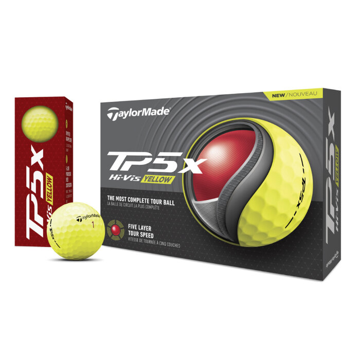 TaylorMade TaylorMade TP5x Golf Balls 2024 - Yellow - 12-Pack