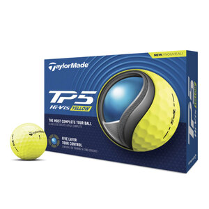 TaylorMade TaylorMade TP5 Golfballen 2024 - Geel - 12 stuks TaylorMade TaylorMade TP5 Golfballen 2024 - Geel - 12 stuks