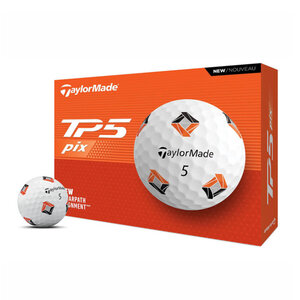 TaylorMade TaylorMade TP5 Pix Golfballen 2024 - Wit - 12 Stuks TaylorMade TaylorMade TP5 Pix Golfballen 2024 - Wit - 12 Stuks