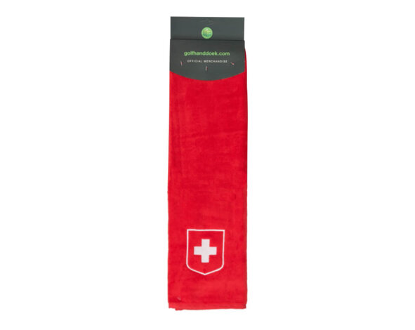 Nova Golf Nova Golf 'Vlag Zwitserland' Golfhanddoek - Rood