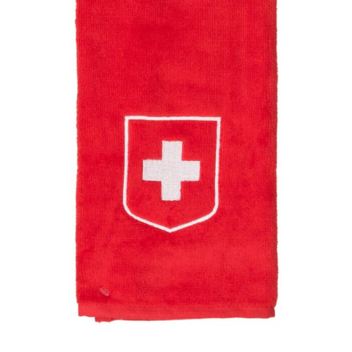 Nova Golf Nova Golf 'Vlag Zwitserland' Golfhanddoek - Rood