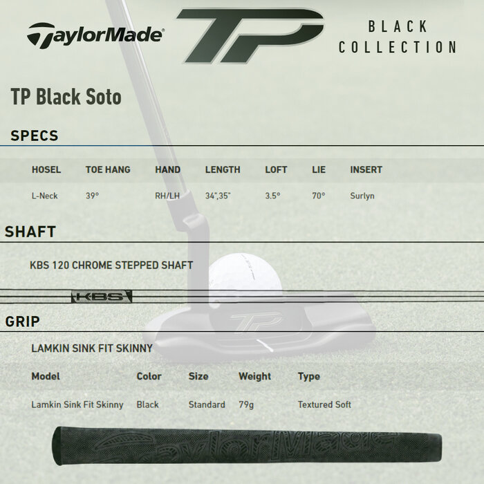 TaylorMade TaylorMade TP Black Soto L-Neck Putter 2024
