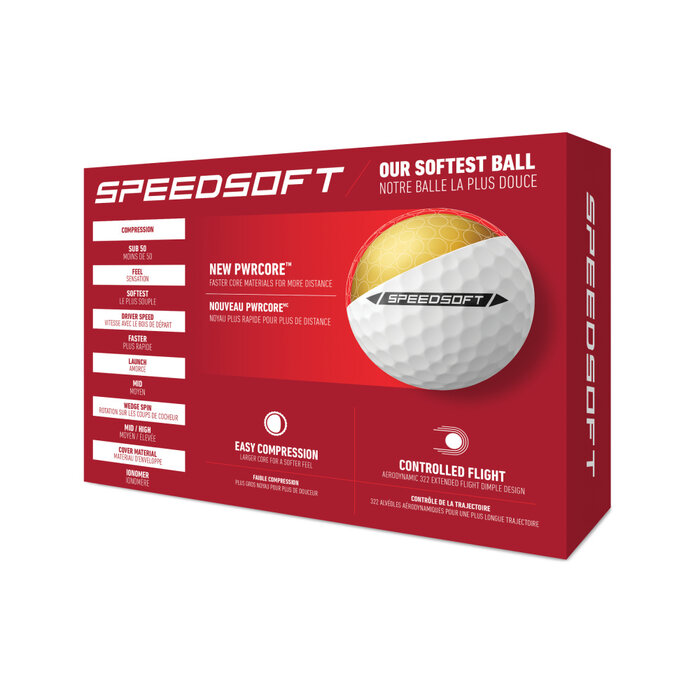 TaylorMade TaylorMade SpeedSoft Golfballen 2024 - Wit - 12 Stuks