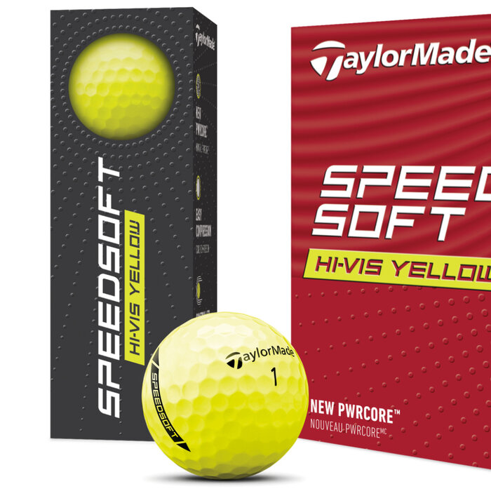 TaylorMade TaylorMade SpeedSoft Hi-Vis Golf Balls - Yellow - 12 Pack