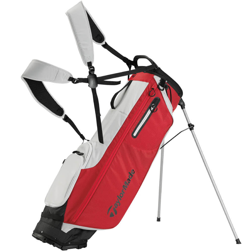 Taylormade Flextech Superlite Golf Stand Bag - Silver/Red Taylormade Flextech Superlite Golf Stand Bag - Silver/Red