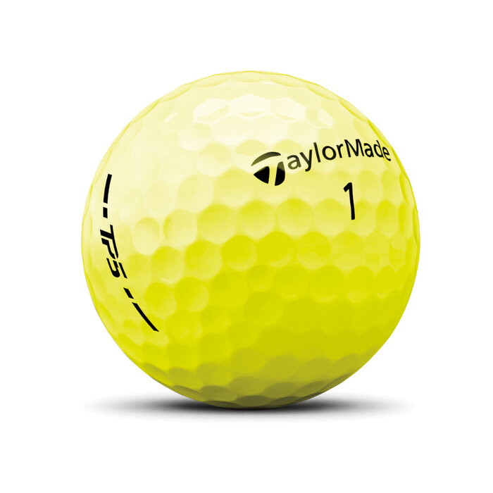 TaylorMade TaylorMade TP5 Golfballen 2024 - Geel | Bedrukt