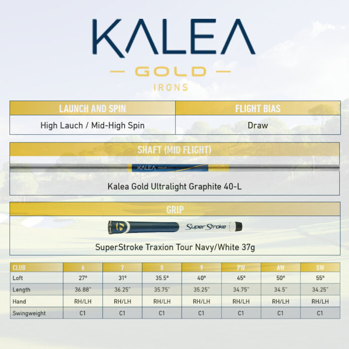 TaylorMade TaylorMade Kalea Gold Ladies IJzers 6-SW+AW 2024 (graphite shaft)