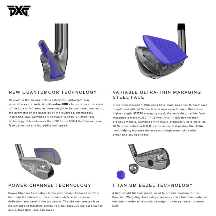 PXG PXG 0311 XP Gen7 Chrome IJzers 5-SW 2024 (Steel Shaft)