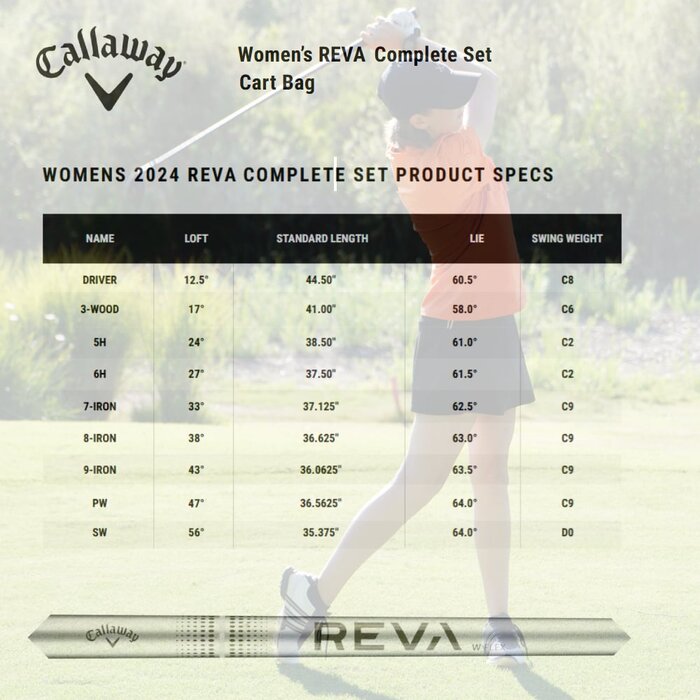 Callaway Callaway Reva Eggplant 16-Delige Dames Golfset 2024 | Cartbag (graphite shaft)