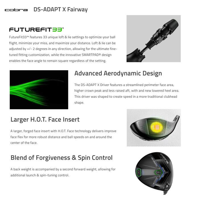 Cobra Cobra DarkSpeed Adapt X Fairwayholz 2025