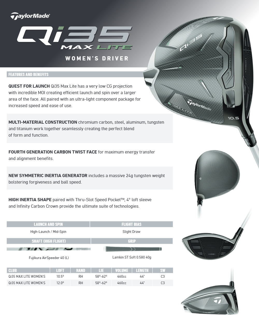 TaylorMade Qi35 Max Lite Ladies Driver 2025 - GolfDriver TaylorMade Qi35 Max Lite Ladies Driver 2025 - GolfDriver