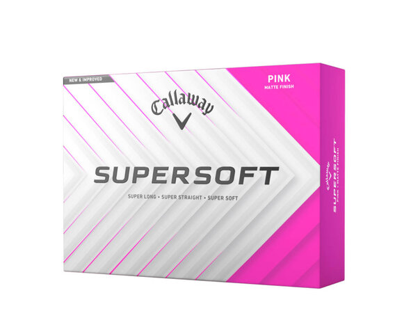 Callaway Callaway SuperSoft 2025 Golfbälle - Rosa - 12 Stück