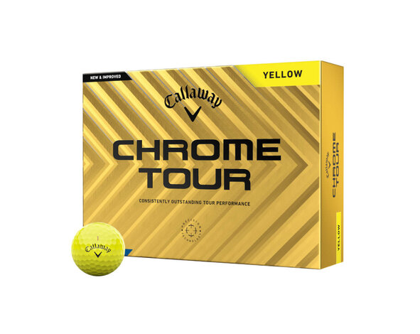 Callaway Callaway Chrome Tour Golfballen 2024 - Geel - 12 Stuks
