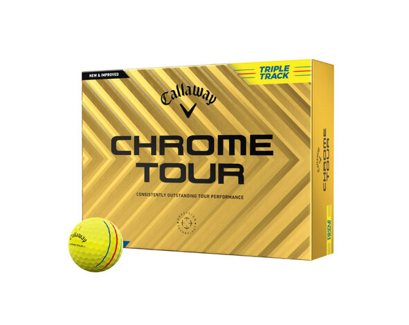 Callaway Callaway Chrome Tour Triple Track Golfballen 2024 - Geel - 12 Stuks