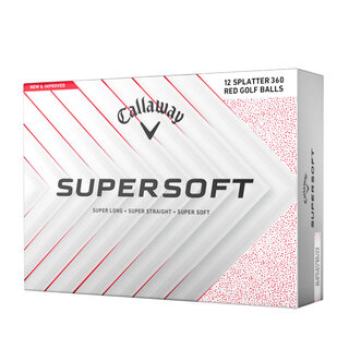 Callaway Callaway SuperSoft Splatter 360 Red 2025 Golfballen - Wit Rood