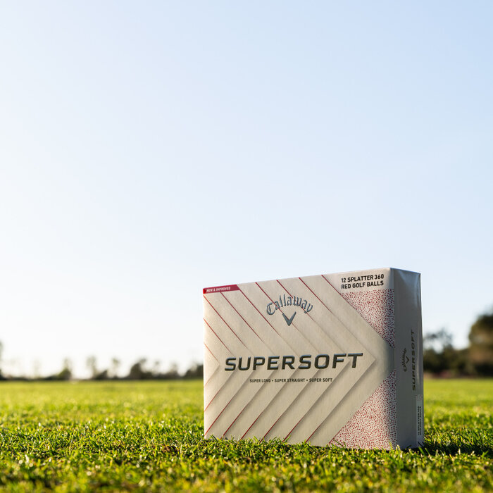 Callaway Callaway SuperSoft Splatter 360 Red 2025 Golfballen - Wit Rood