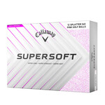 Callaway SuperSoft Splatter 360 Pink 2025 Balles de golf - Blanc Rose