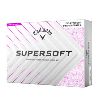 Callaway Callaway SuperSoft Splatter 360 Pink 2025 Golf Balls - White Pink
