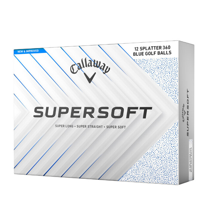 Callaway Callaway SuperSoft Splatter 360 Blue 2025 Golfballen - Wit Blauw