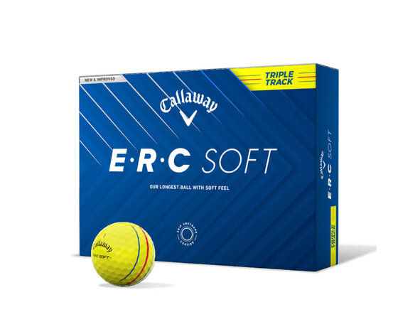 Callaway Callaway ERC Soft Triple Track Golfballen 2025 - Geel - 12 Stuks