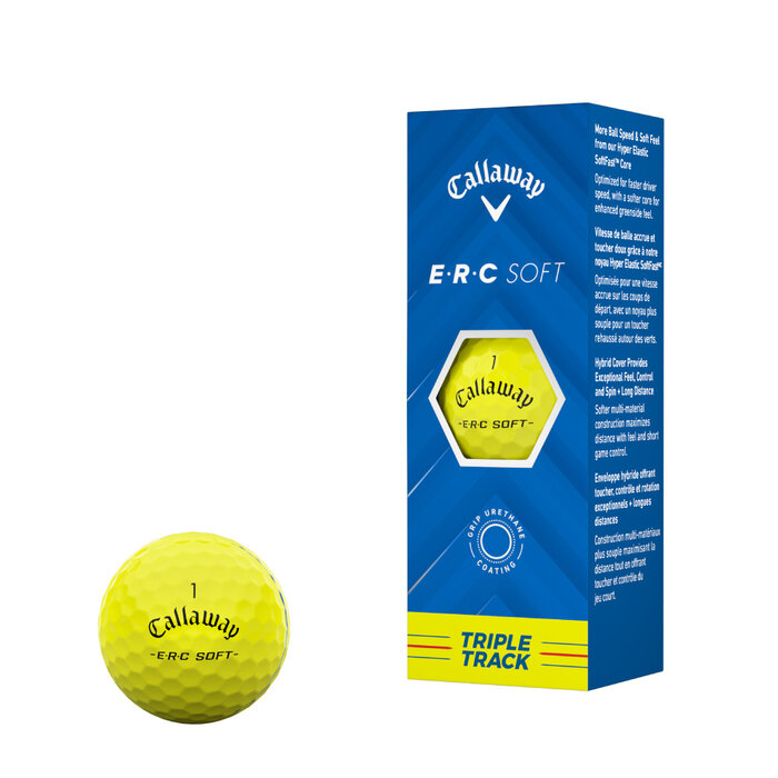 Callaway Callaway ERC Soft Triple Track Golf Balls 2025 - Yellow - 12-Pack
