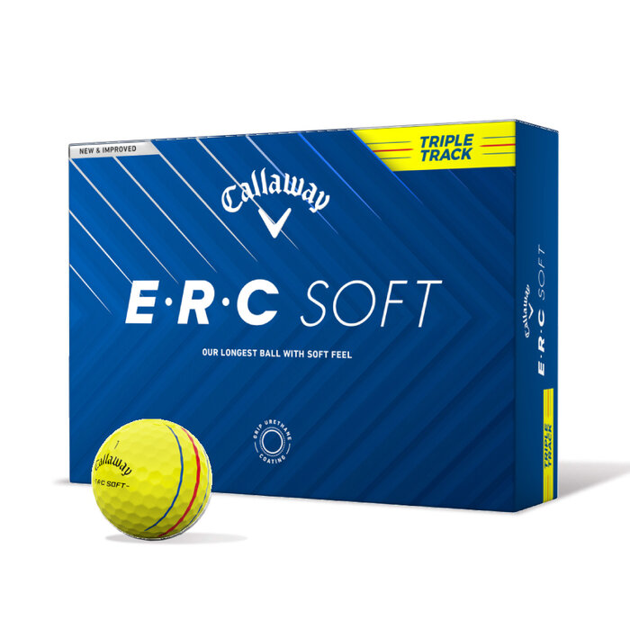 Callaway Callaway ERC Soft Triple Track Golfballen 2025 - Geel - 12 Stuks
