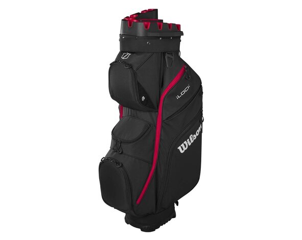 Wilson Wilson i-Lock IV Cartbag 2025 - Schwarz Rot