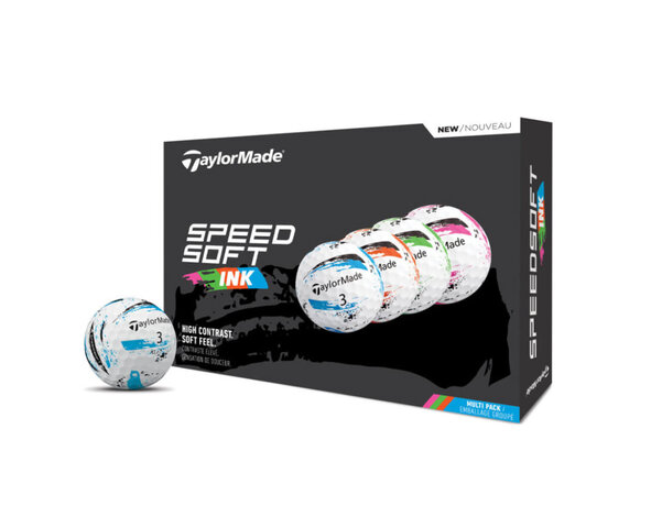 TaylorMade Taylormade SpeedSoft Ink Multi Golfbälle 2025 - Weiß - 12 Stück