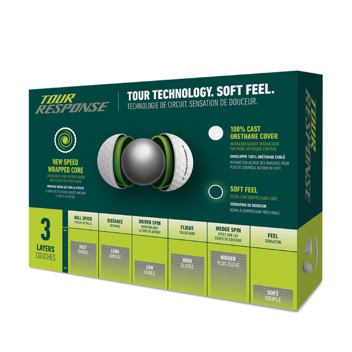 TaylorMade TaylorMade Tour Response Golfballen 2025 - Wit - 12 Stuks