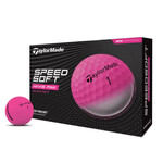 TaylorMade SpeedSoft Hi-Vis Golfbälle 2025 - Rosa - 12 Stück
