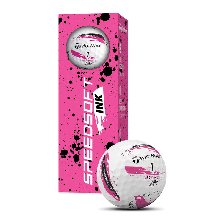 TaylorMade TaylorMade SpeedSoft Ink Hi-Vis Golf Balls 2025 - Pink - 12 Pack
