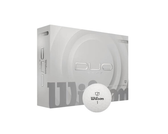 Wilson Wilson DUO Soft Golfballen 2025 - Wit - 12 Stuks