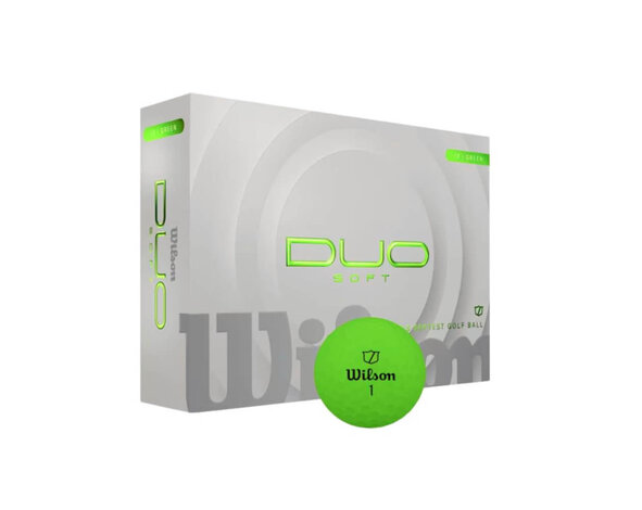Wilson Wilson DUO Soft Golfballen 2025 - Groen - 12 Stuks