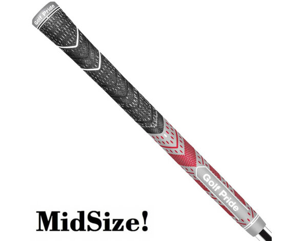 GolfPride MultiCompound Plus 4 Teams MIDSIZE Grip - Charcoal Grey Red
