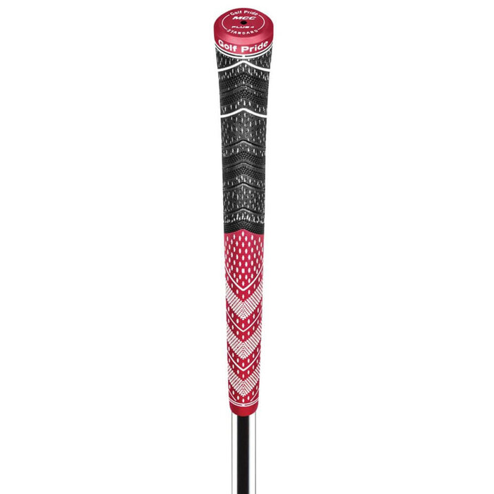 GolfPride GolfPride MultiCompound Plus 4 Teams STANDAARD Grip - Charcoal Rood Wit