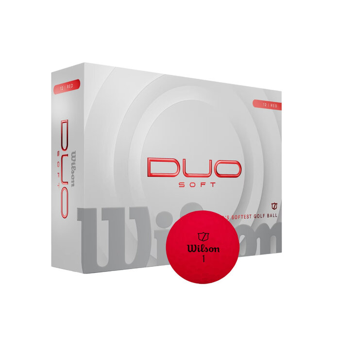 Wilson Wilson DUO Soft Golf Balls 2025 - Red - 12-Pack