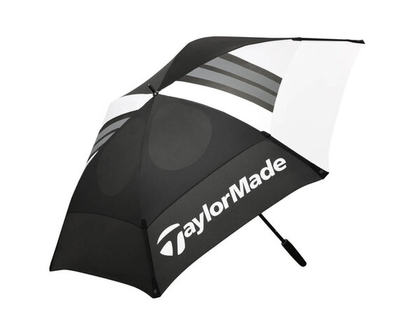 TaylorMade Taylormade 68" Double Canopy Tour Golfregenschirm 2025 - Schwarz Weiß
