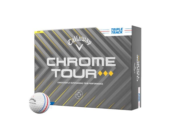 Callaway Callaway Chrome Tour Triple Diamond Triple Track Golfballen 2025 - Wit - 12 Stuks