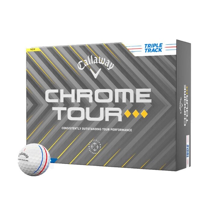 Callaway Callaway Chrome Tour Triple Diamond Triple Track Golfballen 2025 - Wit - 12 Stuks