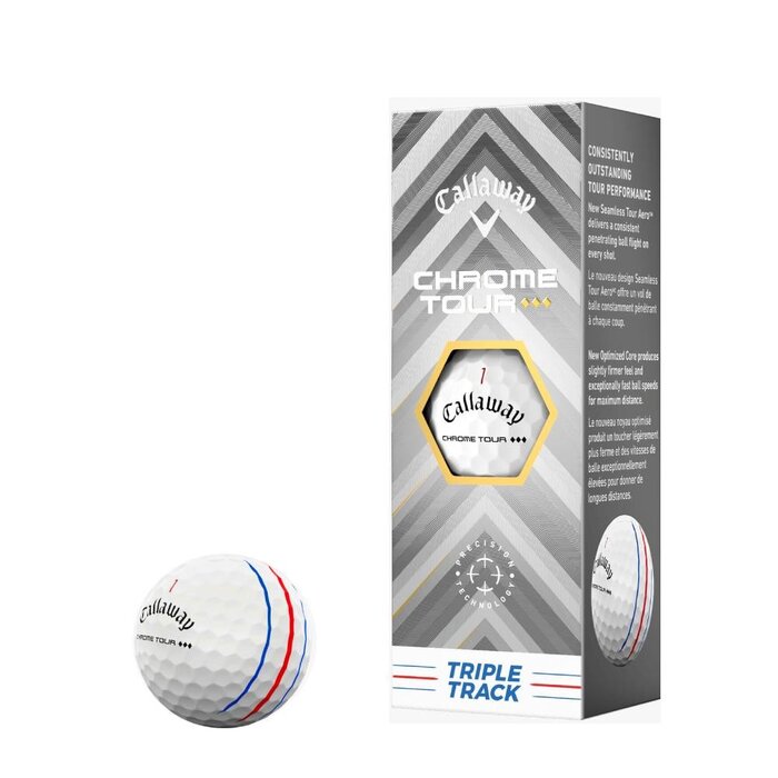 Callaway Callaway Chrome Tour Triple Diamond Triple Track Golfballen 2025 - Wit - 12 Stuks