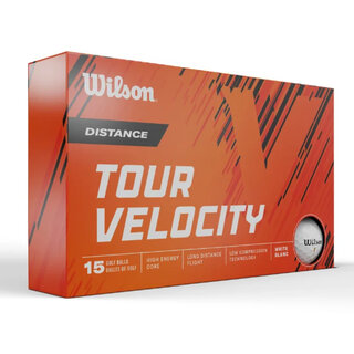 Wilson Wilson Tour Velocity Distance Golfballen 2024 - Wit - 15 Stuks