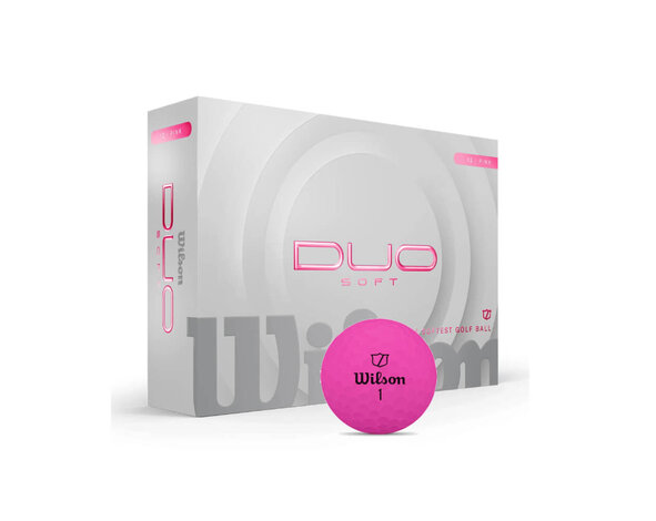 Wilson Wilson DUO Soft Golfballen 2025 - Roze - 12 Stuks
