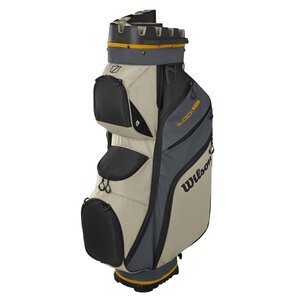 Wilson Wilson i-Lock IV Dry Waterproof Cart Bag 2025 - Grey Khaki Orange Wilson Wilson i-Lock IV Dry Waterproof Cart Bag 2025 - Grey Khaki Orange