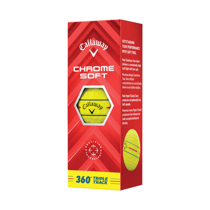 Callaway Callaway Chrome Soft Triple Track Golf Balls 2024 - Yellow - 12-Pack