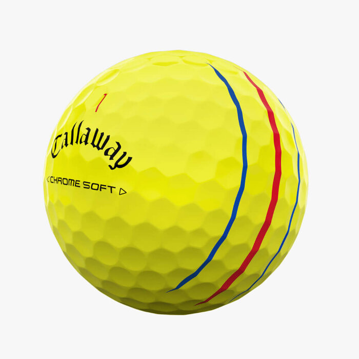 Callaway Callaway Chrome Soft Triple Track Golfballen 2024 - Geel - 12 Stuks
